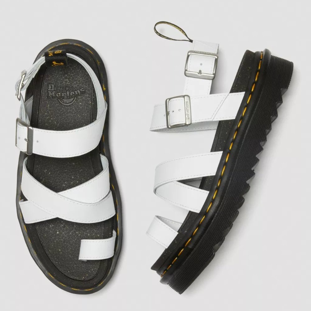 Dr. Martens White and Black Platform Sandals - Picture 8 of 10